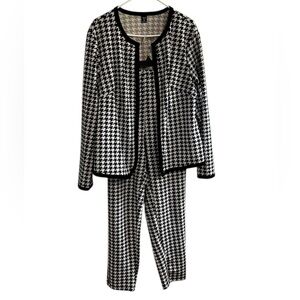 SHEIN Black and White Houndstooth Pantsuit